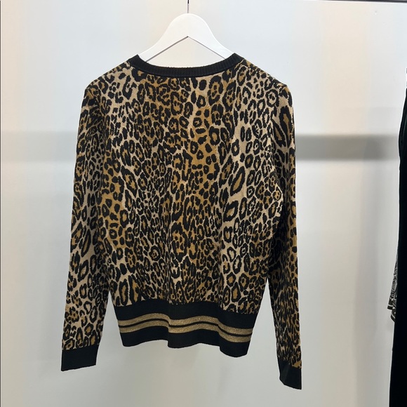 NWT Seventy Animal Print Sweater with Black Trim - Picture 5 of 7